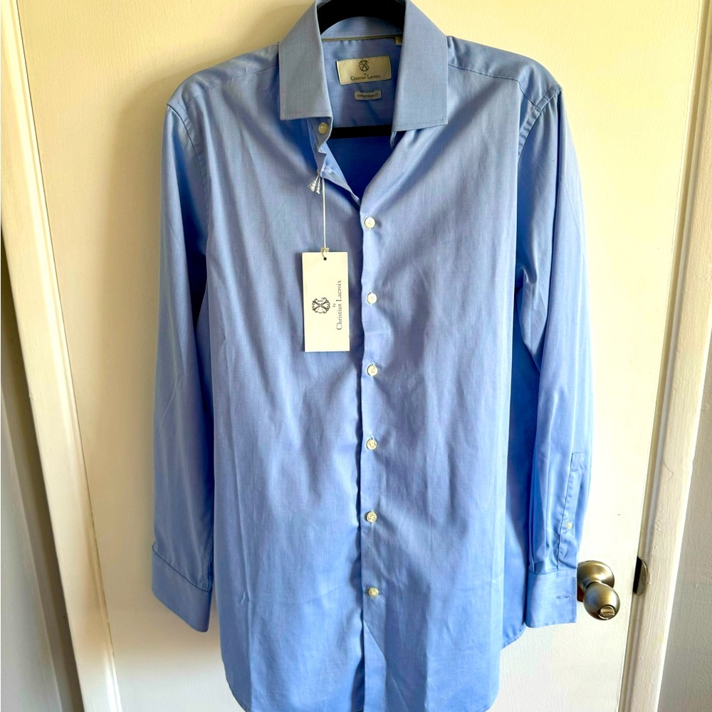 Christian Lacroix blue dress shirt. Size M